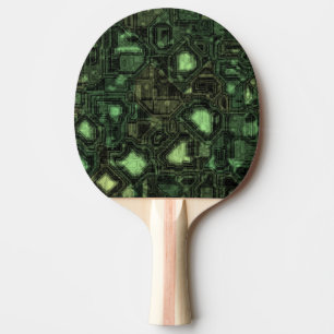 Datoren går runt bakgrund pingisracket