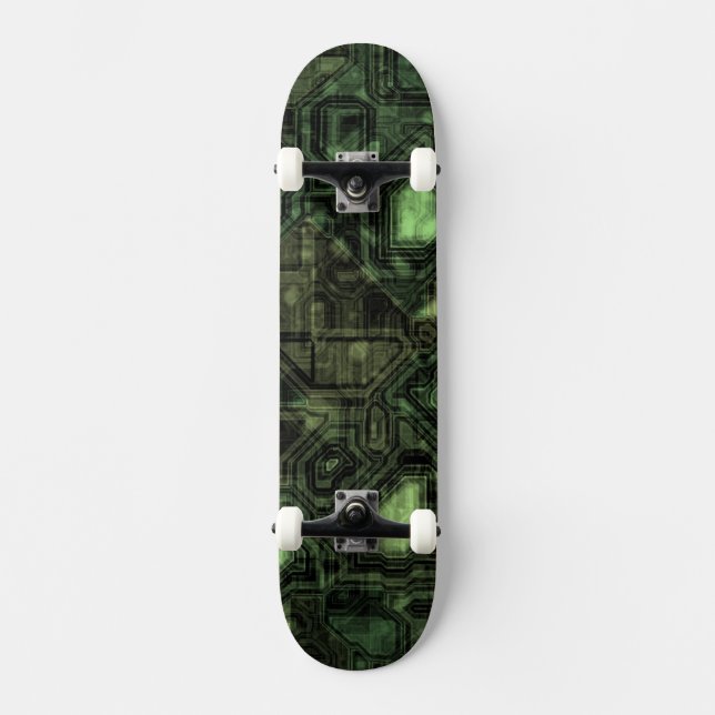 Datoren går runt bakgrund skateboard bräda 21,5 cm (Framsida)