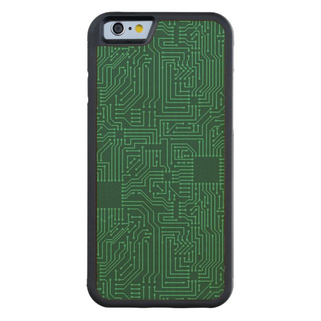 Datoren går runt stiger ombord carved wood iPhone skal (Baksidan)