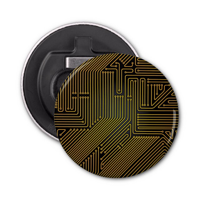 Datoren går runt stiger ombord mönster flasköppnare (Framsidan)