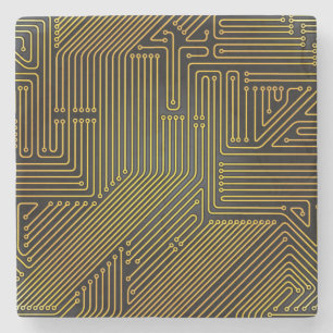 Datoren går runt stiger ombord mönster stenunderlägg