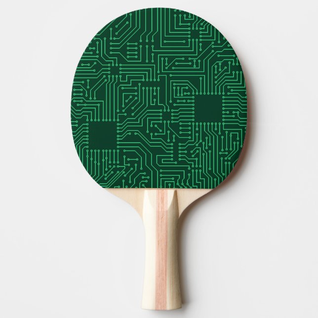 Datoren går runt stiger ombord pingisracket (Framsidan)