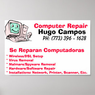 Datoren reparerar poster
