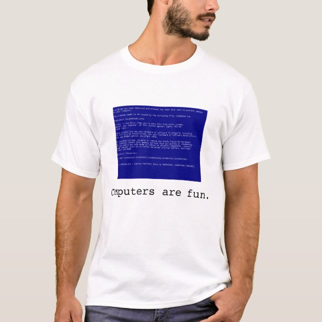 Datorer är fun. tee (Framsida)