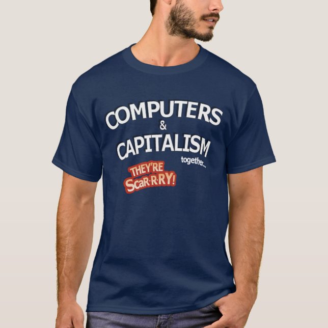 datorer & kapitalism t-shirt (Framsida)