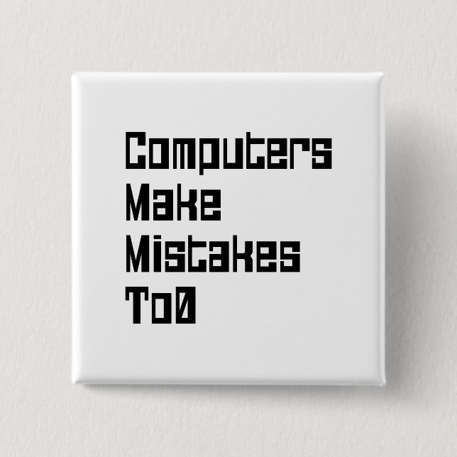 Datorerna gör fel till 0 knapp (Framsida)