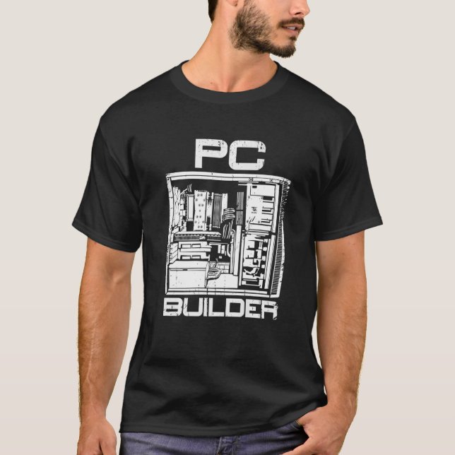Datorexpertinformationsteknik i PC Builder T Shirt (Framsida)