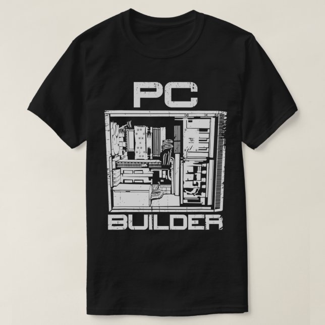Datorexpertinformationsteknik i PC Builder T Shirt (Design framsida)