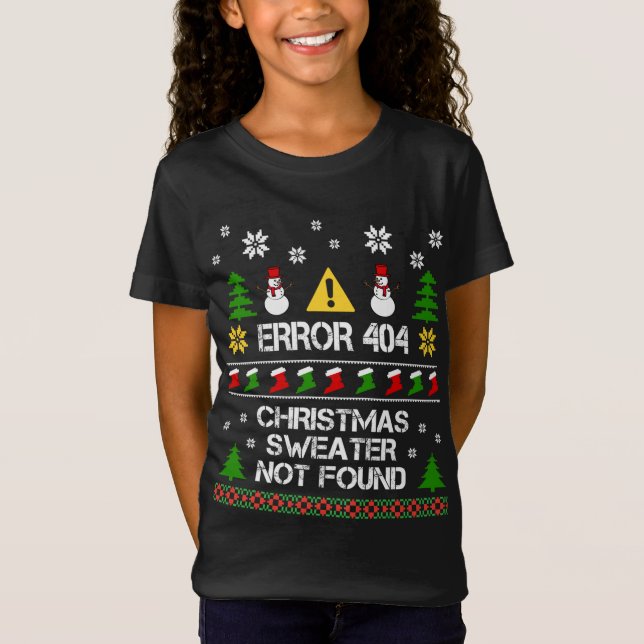 Datorfel 404 Julsötare hittades inte chr T Shirt (Framsida)