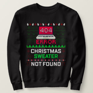 Datorfel 404 Vuxen julsötare Lång Ärmad Tröja