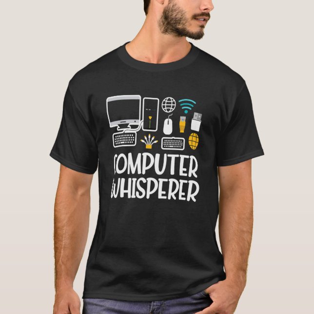 Datorflüsterare It Tech Support nördarna Geek Comp T Shirt (Framsida)