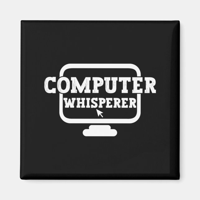Datorflüsterare Tech Suprt nördarna Geek rolig N  Magnet (Framsidan)