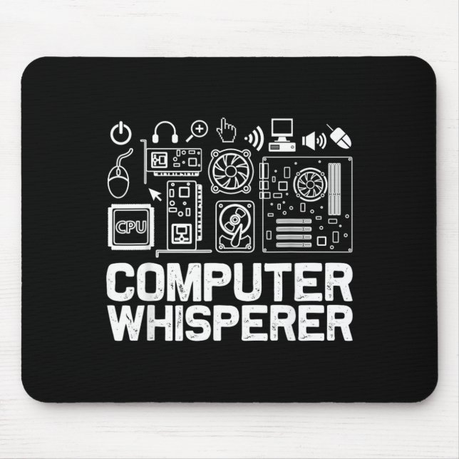 Datorflüstraträja Tech Support Nördar nörd Musmatta (Framsidan)