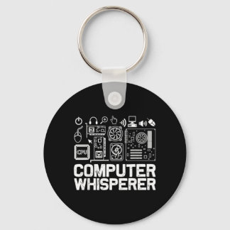 Datorflüstraträja Tech Support Nördar nörd Nyckelring