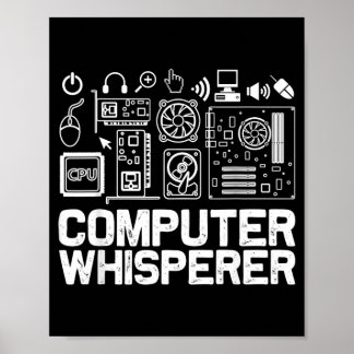 Datorflüstraträja Tech Support nördarna Geek Poster