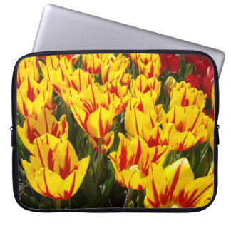 Datorfodral natur Blommor Gula Tulpan Blommor