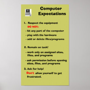 Datorförväntningar Poster