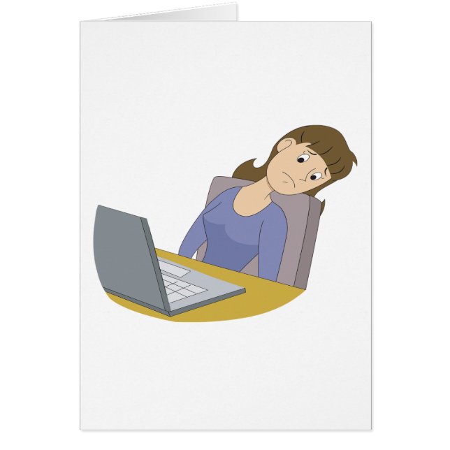 Datorfrustration Hälsningskort (Framsidan)