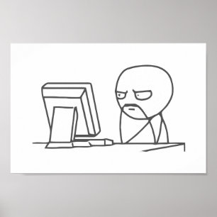Datorgrabb Meme - affisch