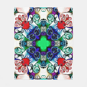 Datorgrafik. Illustration av en abstrakt flo Fleecefilt