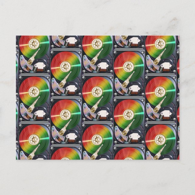 Datorhårddiskkollage Vykort (Framsida)