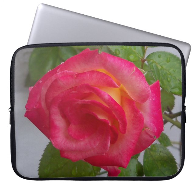 Datorhölje med foto av en ros laptop fodral (Framsidan)