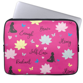 Datorhölje | Mindful Growth Lotus Blommig Design Laptop Fodral