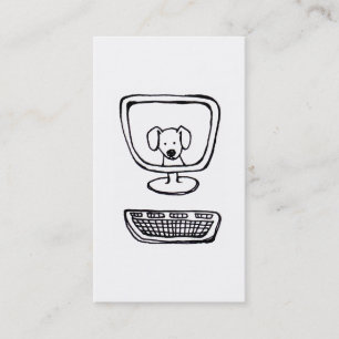 Datorhund - roligt nytt bläck som drar ny konst visitkort