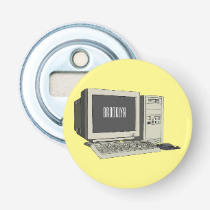 Datorillustration för tecknad flasköppnare