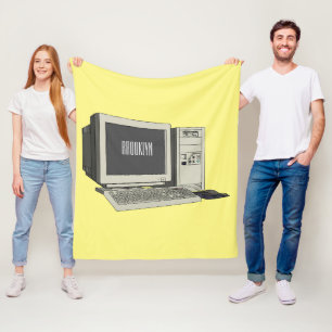 Datorillustration för tecknad fleecefilt