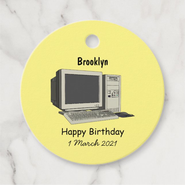 Datorillustration för tecknad gåvor etiketter (Framsida)