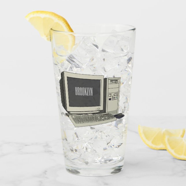 Datorillustration för tecknad glaskopp (Framsida Ice)