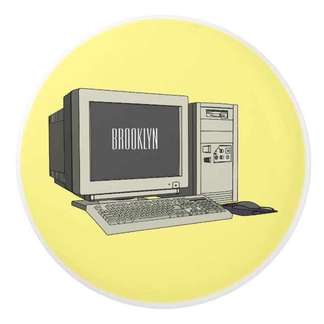 Datorillustration för tecknad knopp (Framsidan)