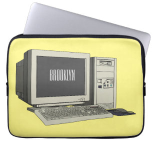 Datorillustration för tecknad laptop fodral