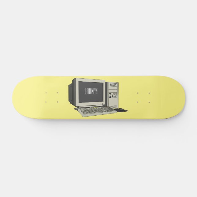 Datorillustration för tecknad mini skateboard bräda 18,5 cm (Horz)
