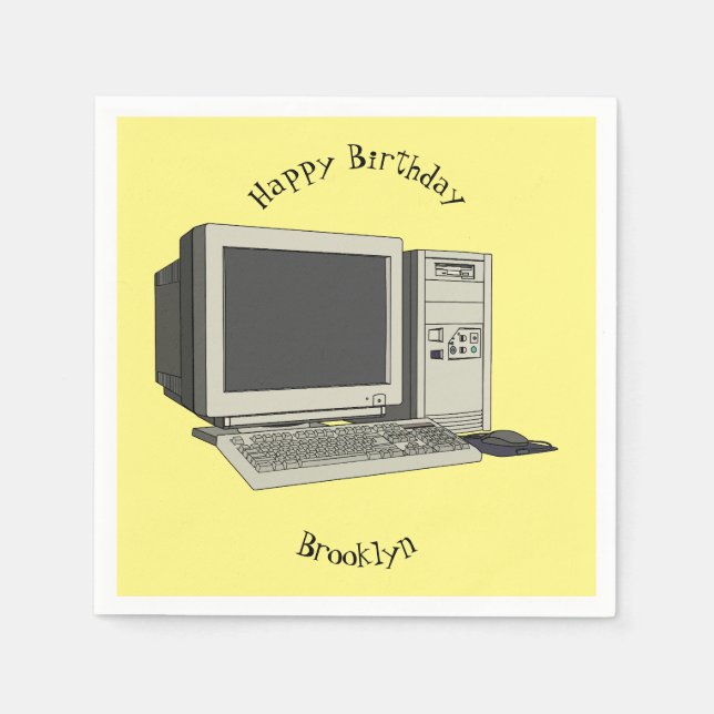 Datorillustration för tecknad pappersservett (Framsidan)