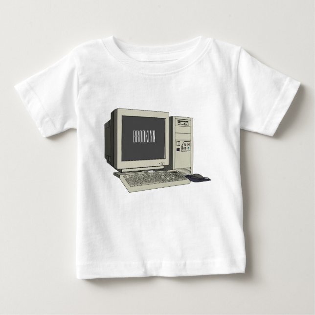 Datorillustration för tecknad t shirt (Framsida)