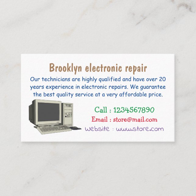 Datorillustration för tecknad visitkort (Framsida)