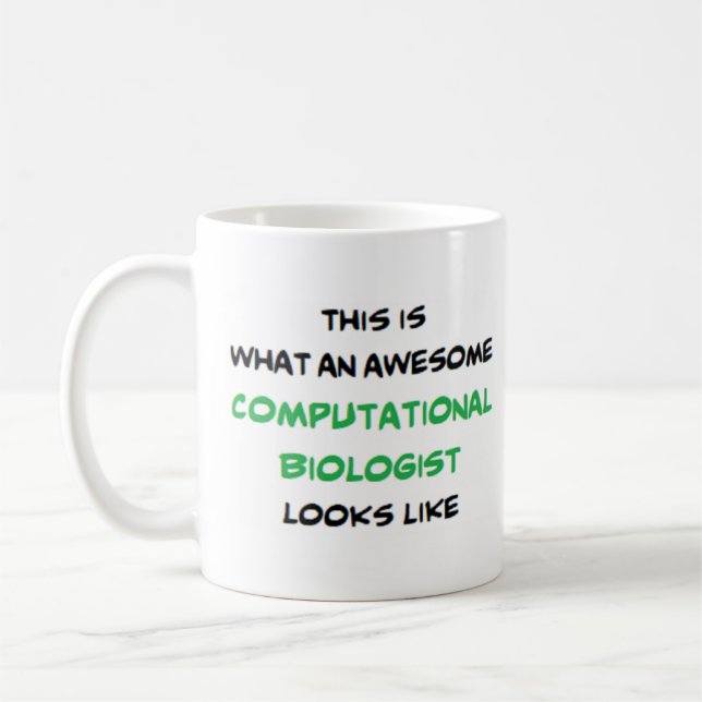datoriserad biolog, fantastisk kaffemugg (Vänster)