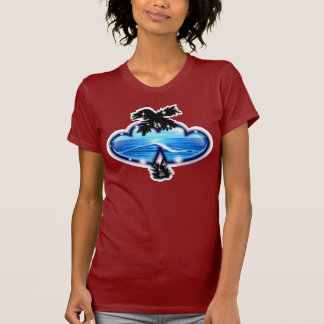 Datoriserad Digital Airbrushed strandplats T Shirt