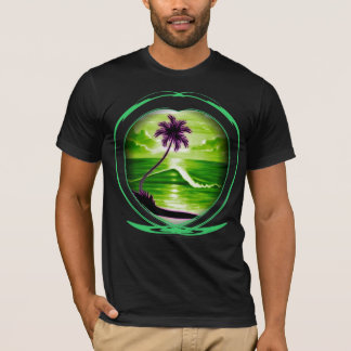 Datoriserad Digital Airbrushed strandplats Tee