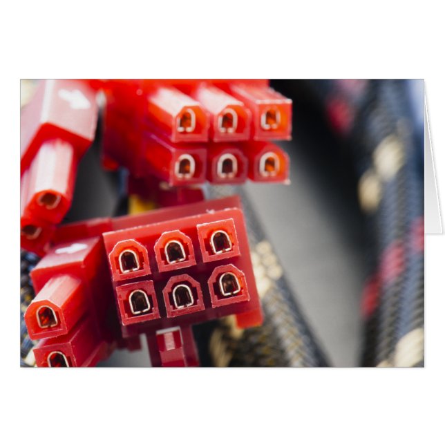 Datorkabelanslutning Hälsningskort (Framsidan Horizontal)