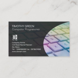 Datorkompetenstjänster - färgstark bärbar dator Ta Visitkort