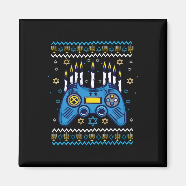 Datorkontroll Hanukkah Menorah Ljus Judisk Magnet (Framsidan)