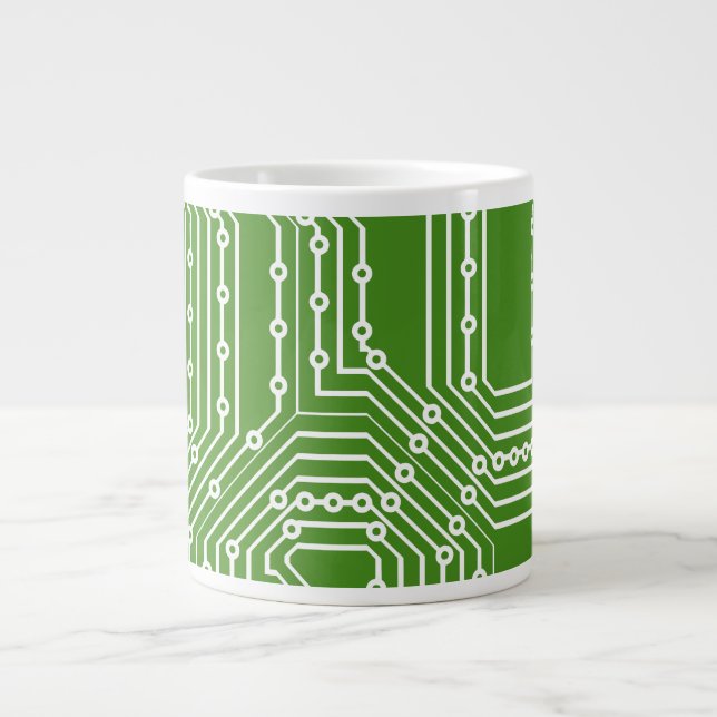 Datorkort mönster jumbo mugg (Framsidan)