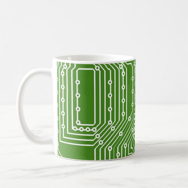 Datorkort mönster kaffemugg (Vänster)