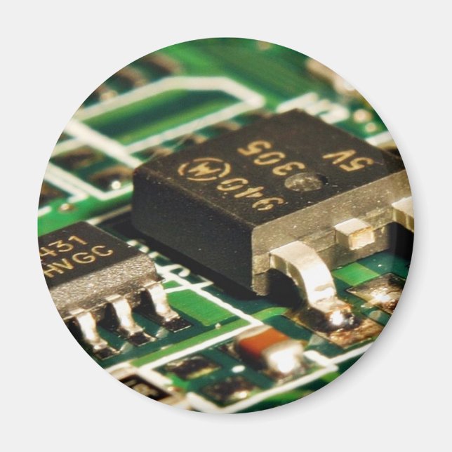 Datorkretsar i Chip Magnet (Framsidan)