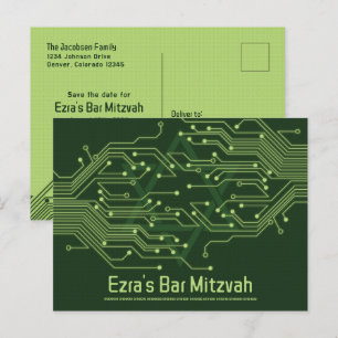 Datorkretskort Board Pub Mitzvah Spara datum Vykort