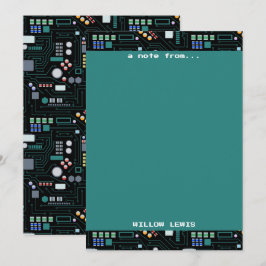 Datorkretskort Mönster Office Decor Anteckningskort