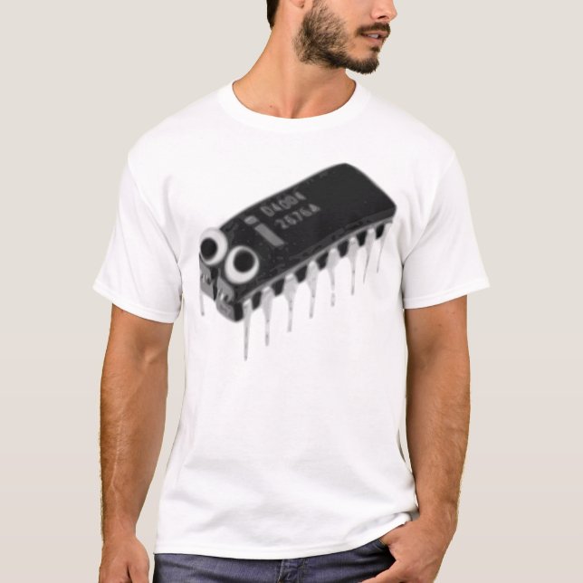 Datorkryp stor B&W T Shirt (Framsida)